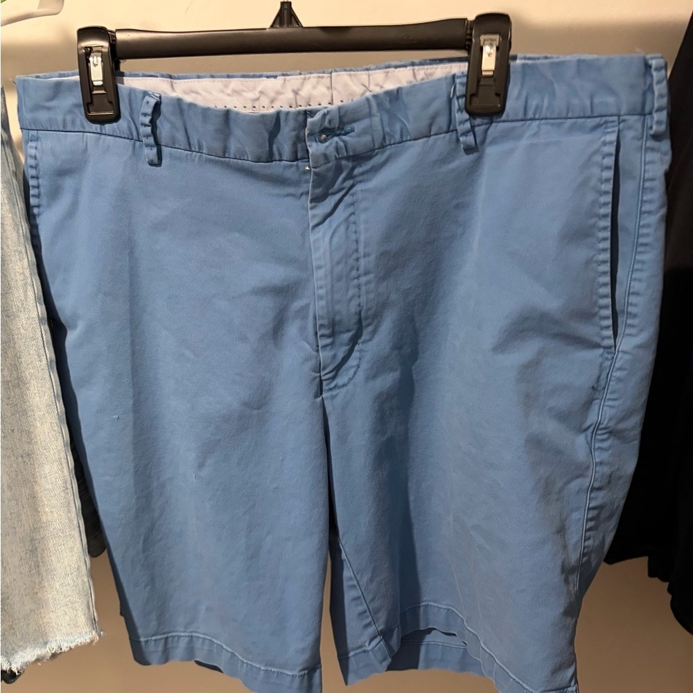 Peter Millar Light Blue Flat Front Shorts